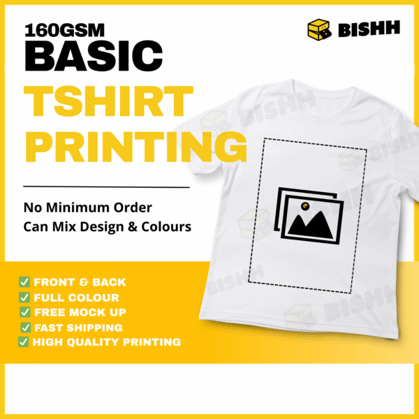 Basic Cotton Roundneck Tee – 160GSM