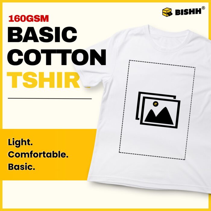 Basic Cotton Roundneck Tee – 160GSM