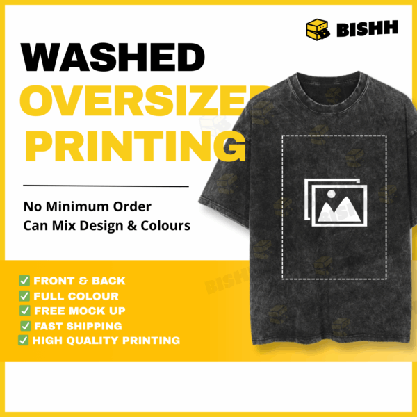 Washed Oversized Roundneck Tee – 230GSM