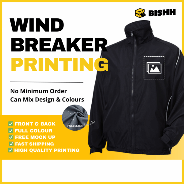 Full-Zipped Windbreaker Jacket