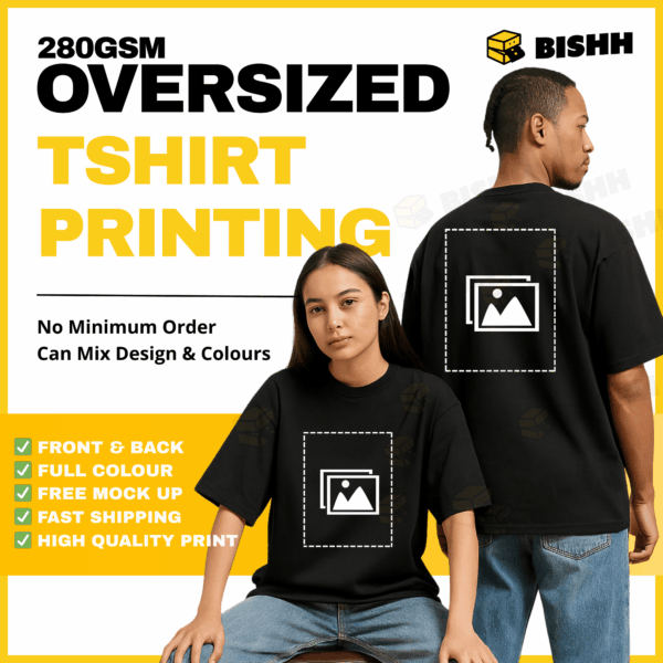 Premium Oversized Roundneck Tee – 280GSM