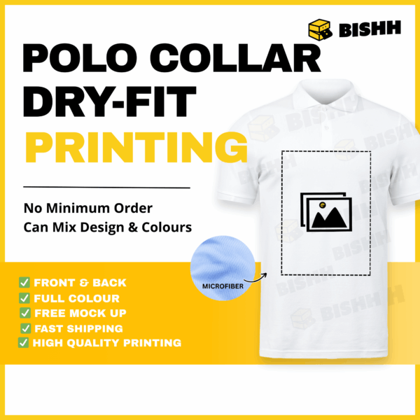 Microfiber DryFit Polo Tee – Jersey Collared Tee