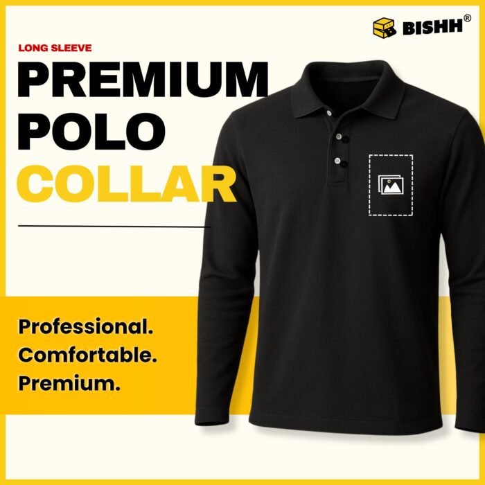 Premium Polo Long Sleeve Tee – 200GSM Collared Tee