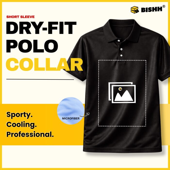 Microfiber DryFit Polo Tee – Jersey Collared Tee