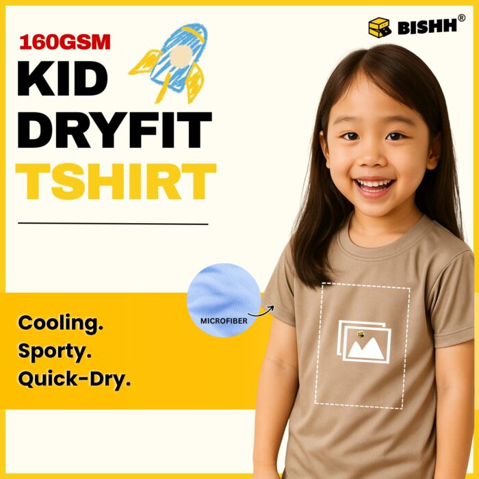KID DryFit Roundneck Tee – Microfiber Jersey DryFit